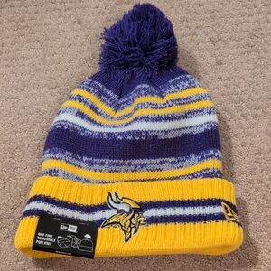 New Era Minnesota Vikings Removable Pom Beanie NWT